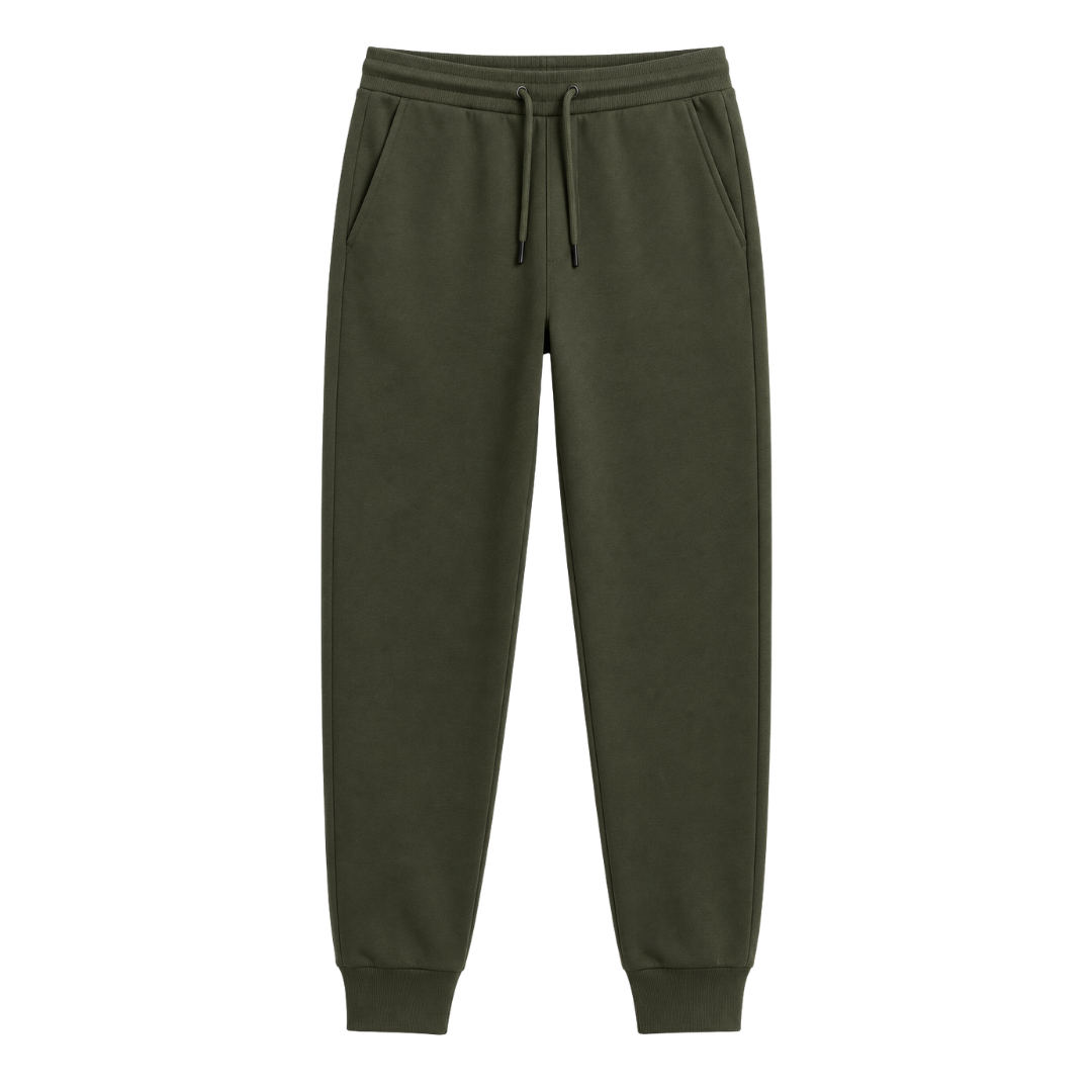 Premium Fleece Jogger Trousers – Moss Green | Fontiless