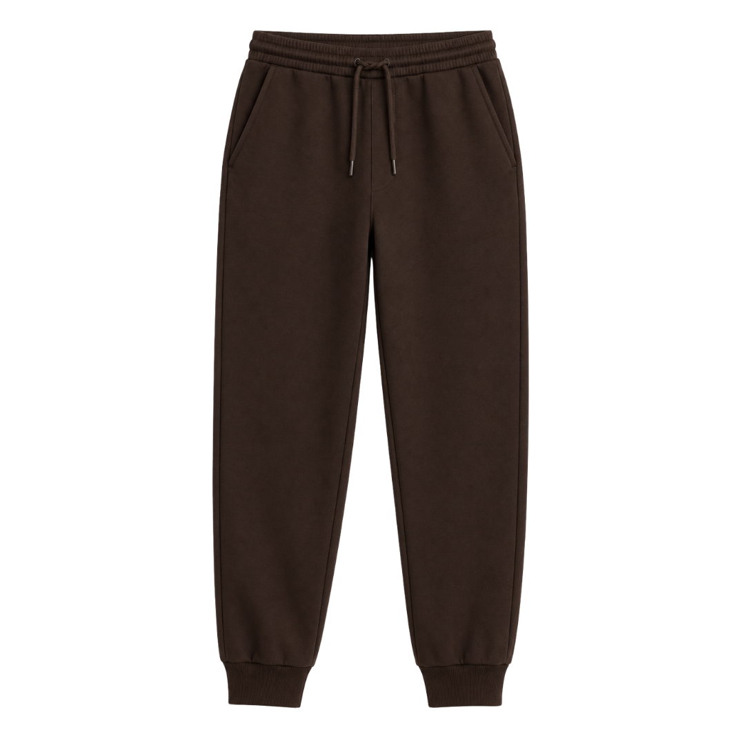 Premium Fleece Jogger Trousers – Dark Brown | Fontiless