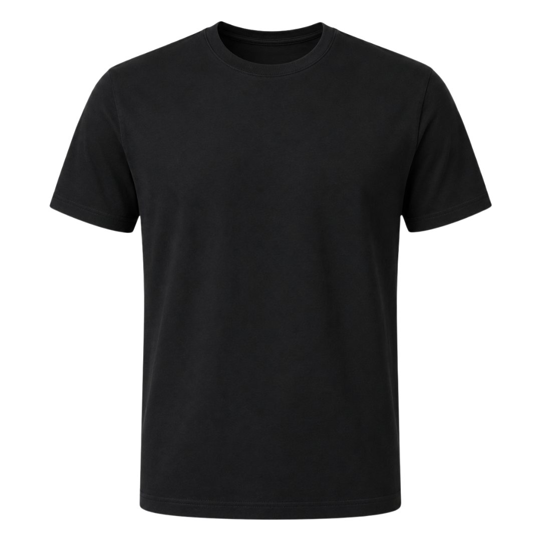Premium Cotton Crew-Neck T-Shirt – Black | Fontiless